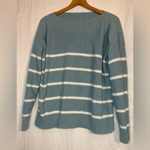 Time and Tru Women’s Blue/White Striped Long Sleeve Sweater size X-Large (16-18)